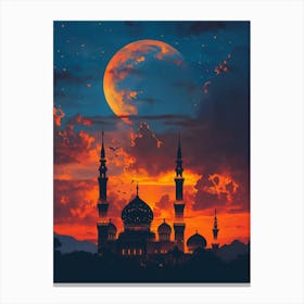 Islamic Mosque At Sunset 1 Canvas Print