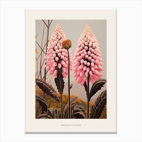Flower Illustration Prairie Clover Poster Canvas Print