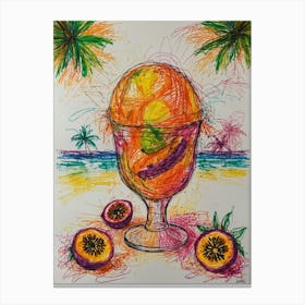 Passion Fruit Ice Cream Canvas Print