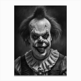 The Smiling Abyss Creepy Freaky Clown Canvas Print