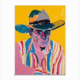 Painting Of A Cowboy 12 Canvas Print