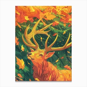 Autumn Elk Canvas Print