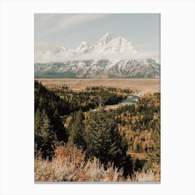 Teton Mountain Range Canvas Print