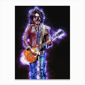 Spirit Of Lenny Kravitz In Lollapalooza 2019 Canvas Print