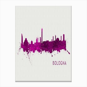 Bologna Italy City Purple Canvas Print