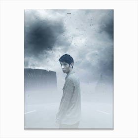 Man Standing In The Fog Canvas Print