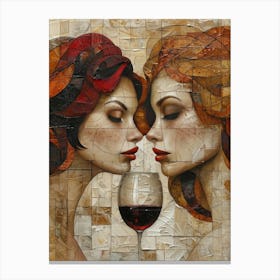 Two Women Kissing 8 Canvas Print
