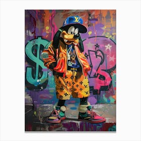 Goofy pop art graffiti Canvas Print