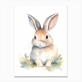 Baby Bunny Watercolour Nursery 9 Canvas Print