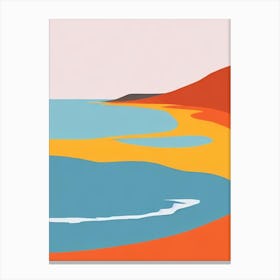 Dornoch Beach Highlands Scotland Midcentury Canvas Print