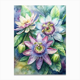 7 Passionflowers With Intricate Patterns (1) Canvas Print