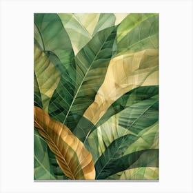 Tropical Leaves Background 2 Canvas Print