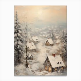 Winter Village Canvas Print