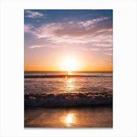 Sunset Surfers Canvas Print