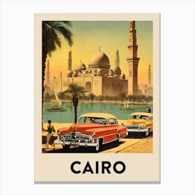 Cairo Retro Travel Poster 1 Canvas Print