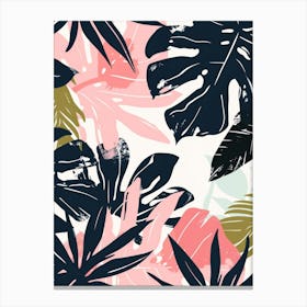 Tropical Leaves Pattern 7 Canvas Print