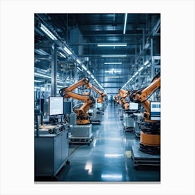 Robots In A Factory 3 Canvas Print