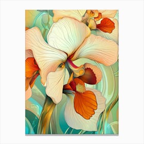 Beautiful Creamy Irises Canvas Print