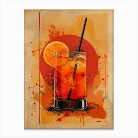 Cocktail With Orange Slice Canvas Print