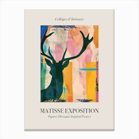 Deer 1 Matisse Inspired Exposition Animals Poster Canvas Print