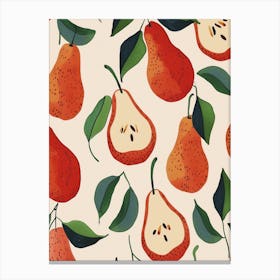 Pear Pattern Illustration 2 Canvas Print