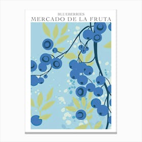 Mercado De La Fruta Blueberries Illustration 1 Poster Canvas Print
