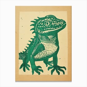 Iguana Bold Block 1 Canvas Print