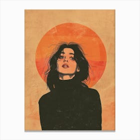 Sunset Girl Canvas Print