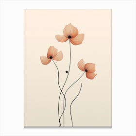 Floral Symphony: Poppy Flower Wall Art Print Canvas Print