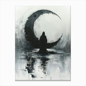 Moon painting Canvas Print