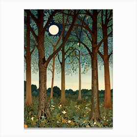 William Morris Moonlight In The Woods 7 Canvas Print