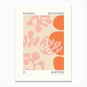 Matisse Cutouts Orange Pink Art Print Canvas Print
