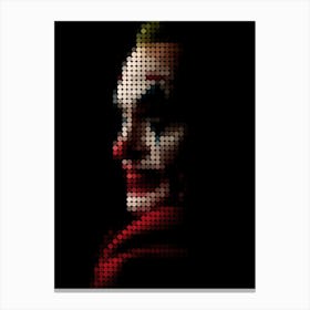 Joker Joaquin Phoenix In Style Dots Canvas Print