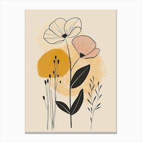 Lugano Flower Market Boho Minimalist Style Canvas Print