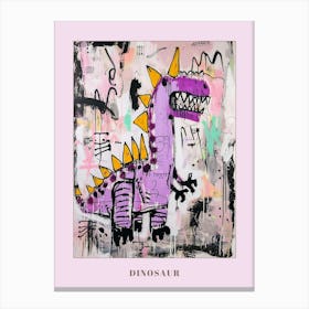 Abstract Dinosaur Graffiti Style Painting 3 Poster Canvas Print