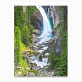 Icicle Creek Falls, United States Realistic Photograph (2) Canvas Print