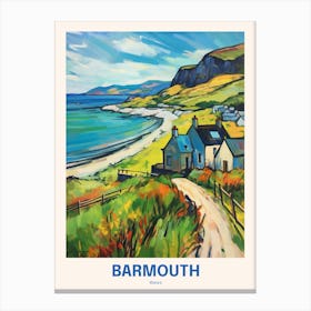 Barmouth Wales 10 Uk Travel Poster Canvas Print