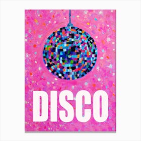 Disco Ball Pink 2 Canvas Print