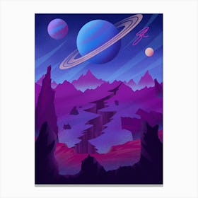 Purple space Canvas Print