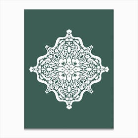 Rhombus Lace Folk Art 1 Canvas Print