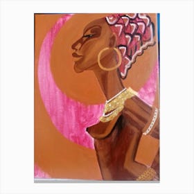 An African print woman Canvas Print