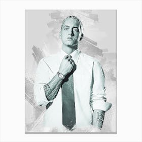 Eminem Rapper Fashion Drawing Canvas Print