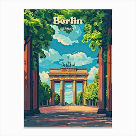 Berlin Germany Landmark Travel Illustration Canvas Print