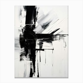 Contrast Abstract Black And White 1 Canvas Print