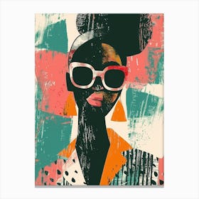 Afro-American Woman In Sunglasses 7 Canvas Print