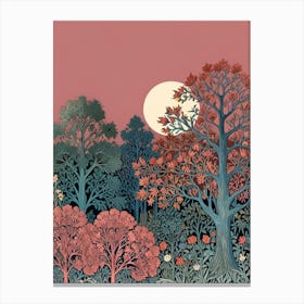 William Morris Moonlight In The Forest 124 Canvas Print