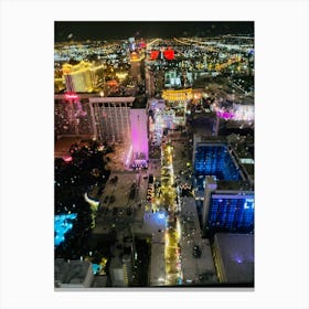 Las Vegas At Night Canvas Print