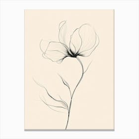 Black And White Flower Canvas Print