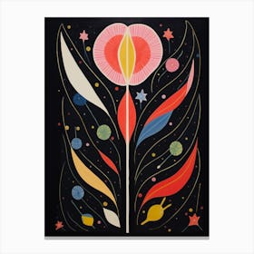Tulip 4 Hilma Af Klint Inspired Flower Illustration Canvas Print