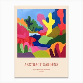 Colourful Gardens Jardin Botanique De Montral Canada 2 Red Poster Canvas Print